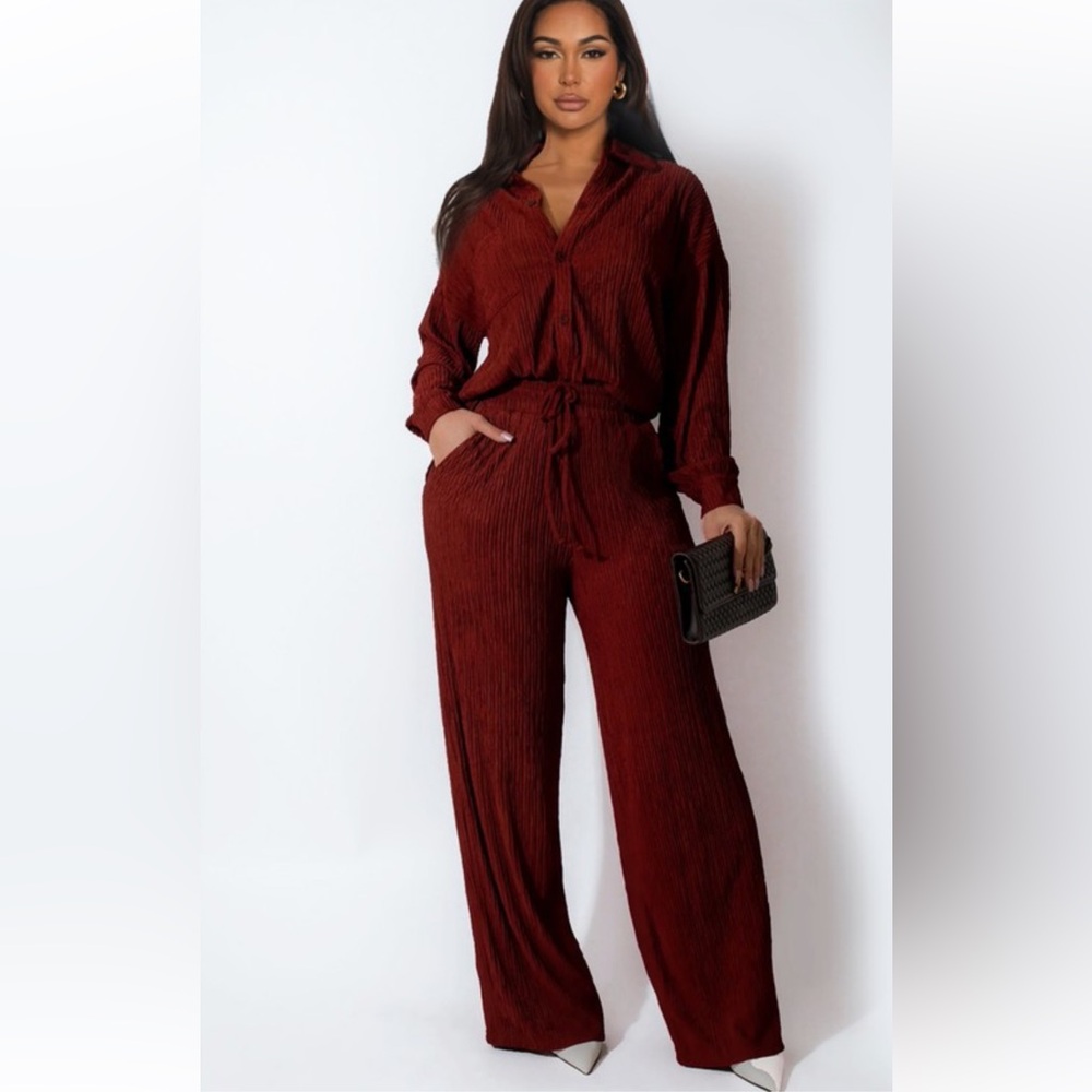Lounge wear Burnt red 2piece set